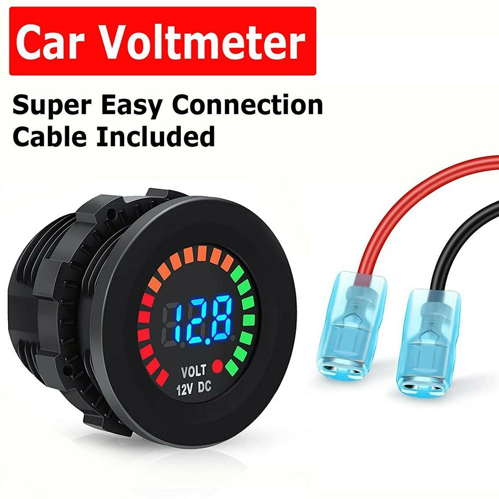 Waterproof 12V LED Car Van Boat Marine Voltmeter Voltage Meter Battery Gauge