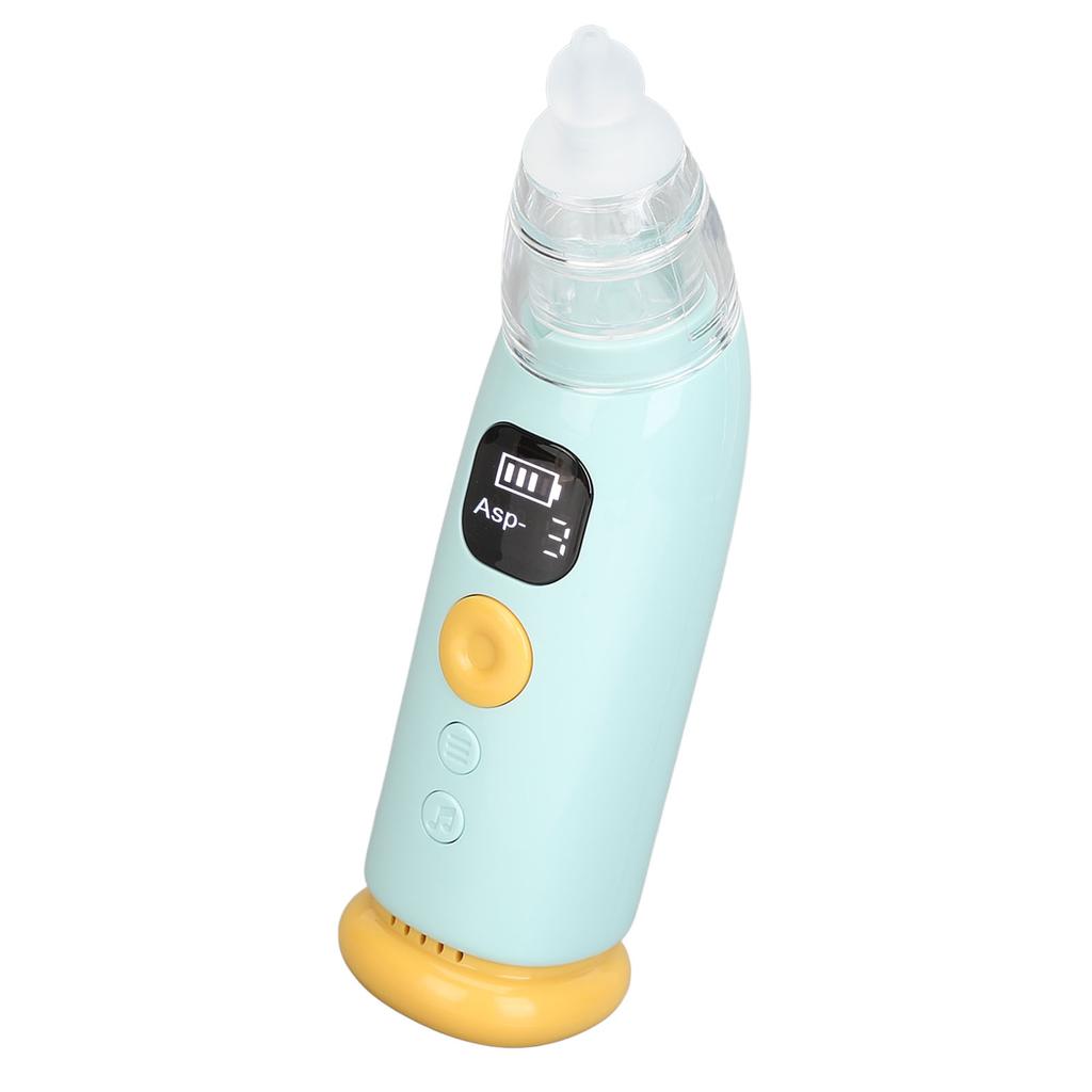 Infant Nasal Aspirator 3 Suction Levels Silicone Tip Baby Nose Care Machine with Soothe Music Light