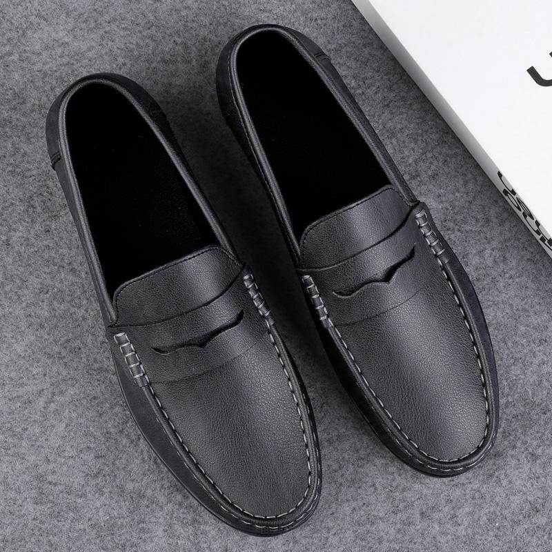 Fashion Man Casual Shoes Comfy Leather Men's Loafers Slip-On Mocasines Breathable Driving Shoes Handmade Leisure Walk Footwear