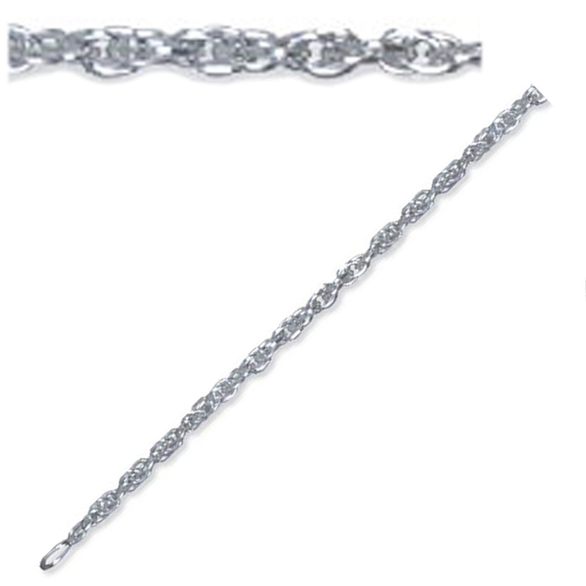 

Les Trésors De Lily [Q8200] - Серебряная цепочка на щиколотку Aerated Rope Mesh серебристая - 25 см 3 мм