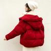 Nuova Giacca Invernale con Cappuccio Donna Cappotto in Cotone Parka Corto Casual Soprabito Giacca Imbottita Calda Parka Femminile Giacca con Zip Capospalla