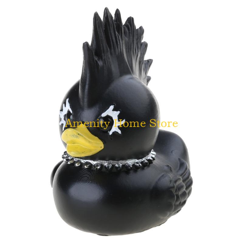 F26C Duckieville Duck Figure Rock Duck Statue to Bring Playfulness to Your Decors