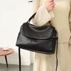 Vintage Soft Leather Handbag For Women Small Capacity Multi-Pocket Tote Bag 3-Way Convertible Shoulder Crossbody Bag, Casual Daily Commuter Hobo Bag