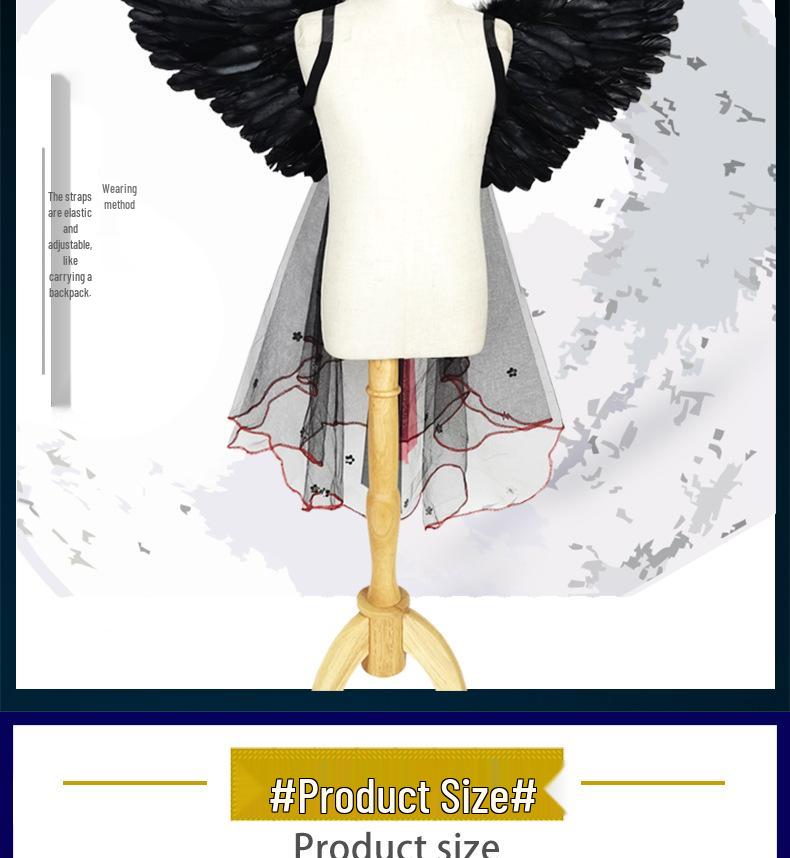 Halloween Angel & Demon Feather Wings Cloak - Costume Prop for Performances & Cosplay