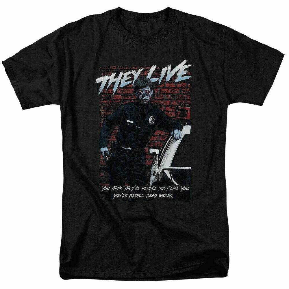 They Live Dead Wrong T Shirt Mens Licensed Movie Tee George Frank Black XXL