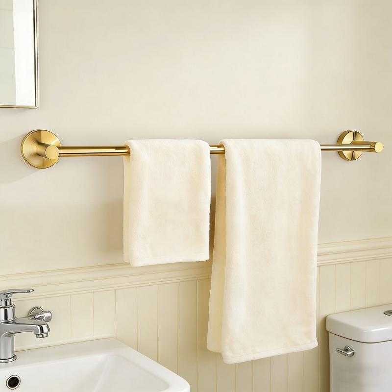 Not Drill Installation Extendable Towel Brackets Steel Bathroom Towel Rack Strong Grip Suction Cups Strong for Home Use