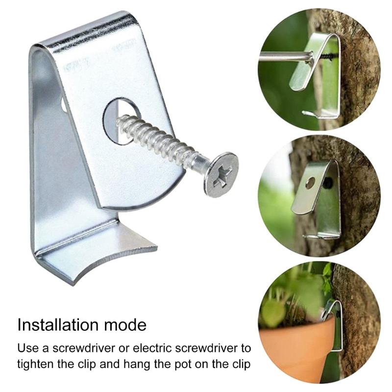 Set of 12 Durable Iron Plant Hangers Unique Iron Flower Pots Hooks Sturdy Planter Rack Suitable For Indoor Outdoor