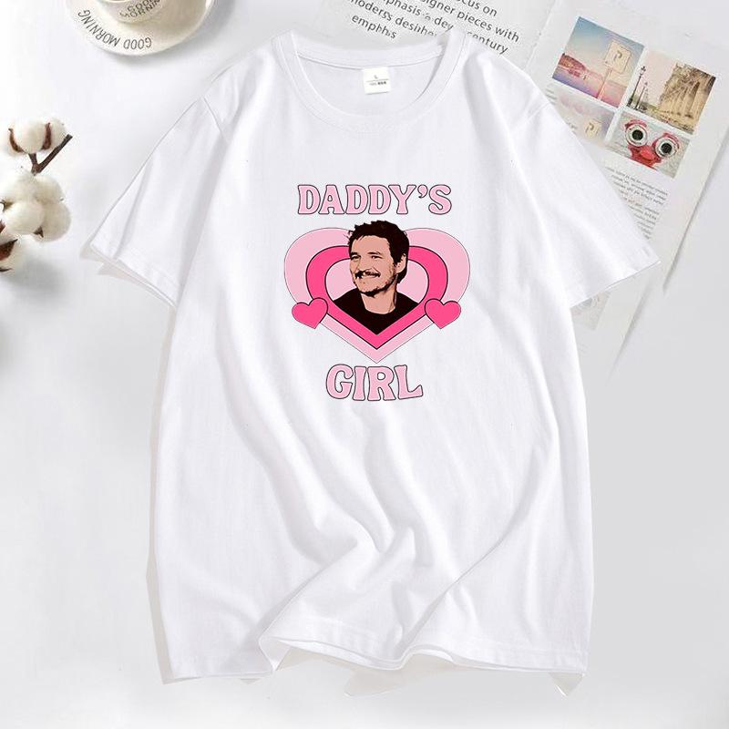 Actor Pedro Pascal Bundle T Shirt Fashion Women Daddys Little Girl Women Streetwear Summer Tee Girl Streetwear Clothing Tops