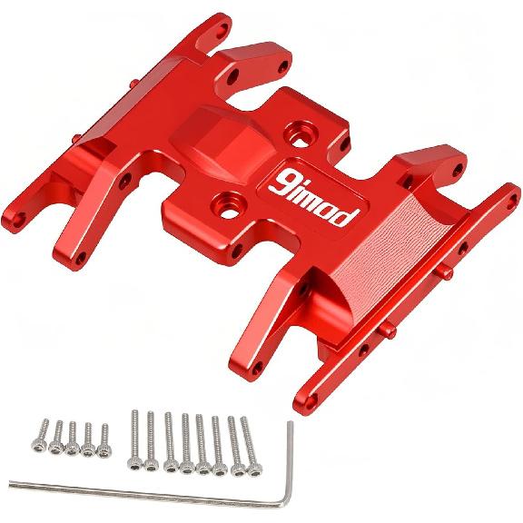 RC Skid Plate for SCX24 Bronco Gladiator Deadbolt C10 Upgrades Parts 1/24 RC Crawler, Aluminum Chassis Transmissions Center Gearbox Protective Plate