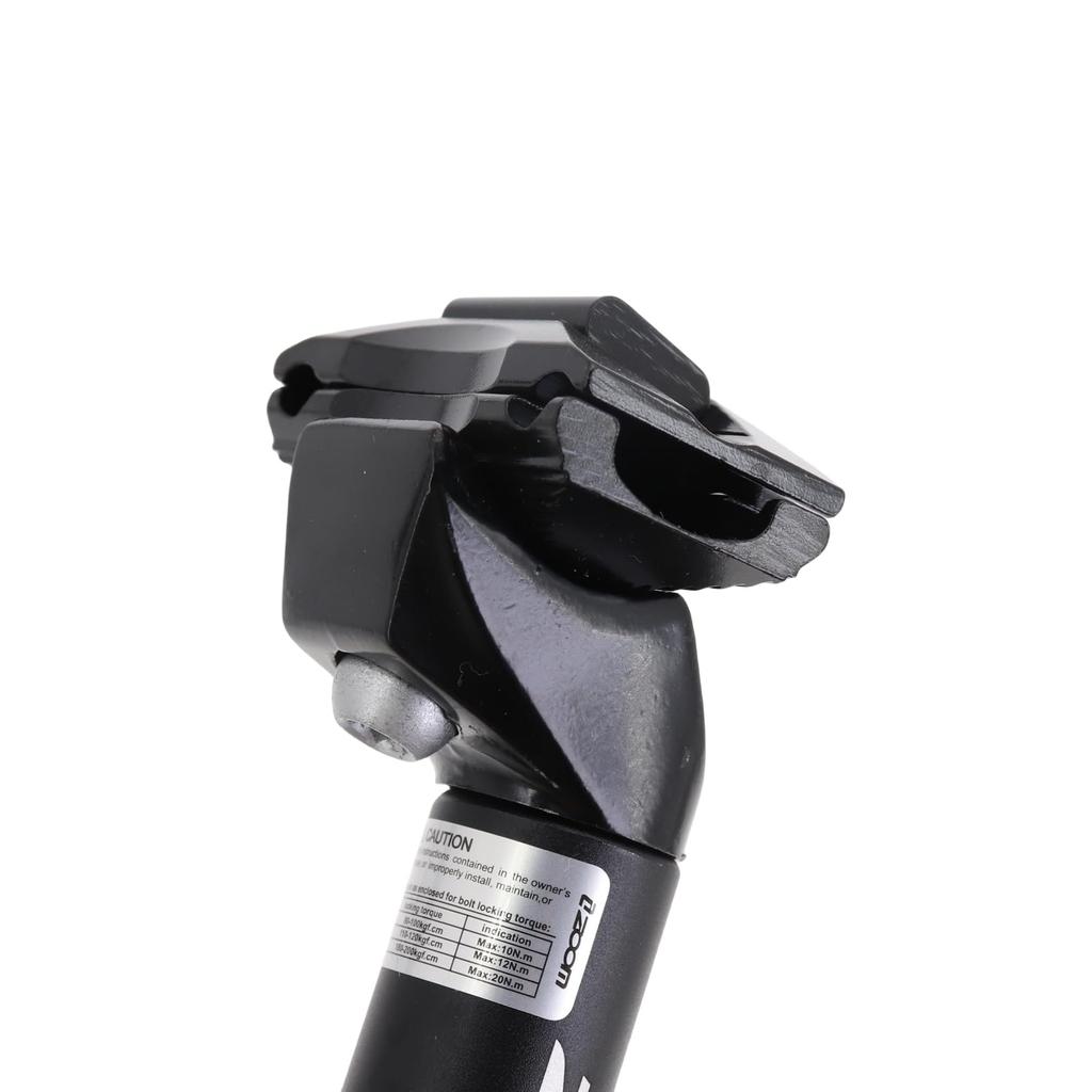 DJC MTB Bike Seatpost, 25.4mm, 26.8mm, 27.2mm, Black/Silver, 350mm Length (Black 26.8mm)