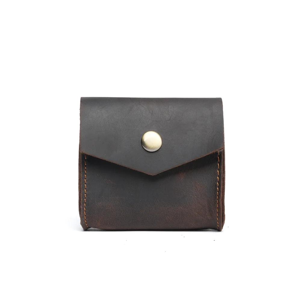 Leather Card Holder Minimalist Wallet Handmade Coin holders Compact Leather coin purses Front Pocket Wallet for Men & Women