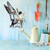 1pc Hand Painted Duck Metal Wall Art, 10 Inch Hanging Decor for Home Kitchen Restaurant, Door Sign, Housewarming Gift