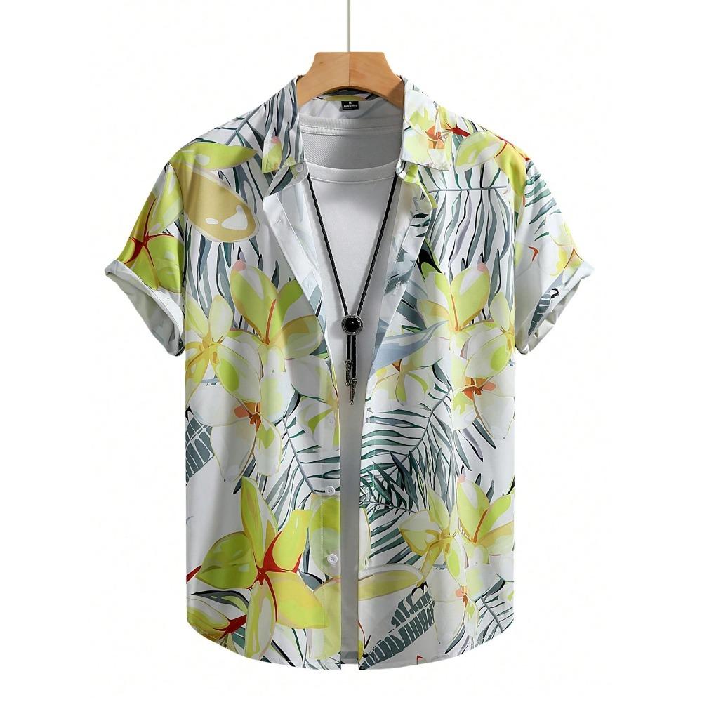 

Hawaiian Style Shirt Men s Loose 3D Lemon Print Short Sleeve Quick Dry Beach Casual Party Holiday Men Oversized Striped Shirts 5XL