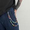 Gothic Colorful Rhinestone Bead Waist Chain Jeans Chain Pants Chain Punk Punk Belt Chain  Jeans