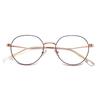 Diopter 0 -0.5 -0.75 Up To -6.0 Alloy Metal Female Male Blue Light Blocking Polygon With Prescription Spectacles Myopia Photochromic Eyeglasses