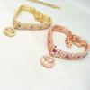 Pet Supplies, Colorful Crystal Necklace, Smiling Zircon, Three Row Diamond, Cat and Dog Accessories, High-end, Dog Gift
