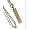 Used Gucci Plate Necklace Silver 2 Ball Chain Vintage