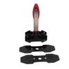 Brake Caliper Compression Tool 360 Degree Swivel Ratcheting Brake Caliper Tool with 2PCS Steel Plates 4PCS Hooks Red
