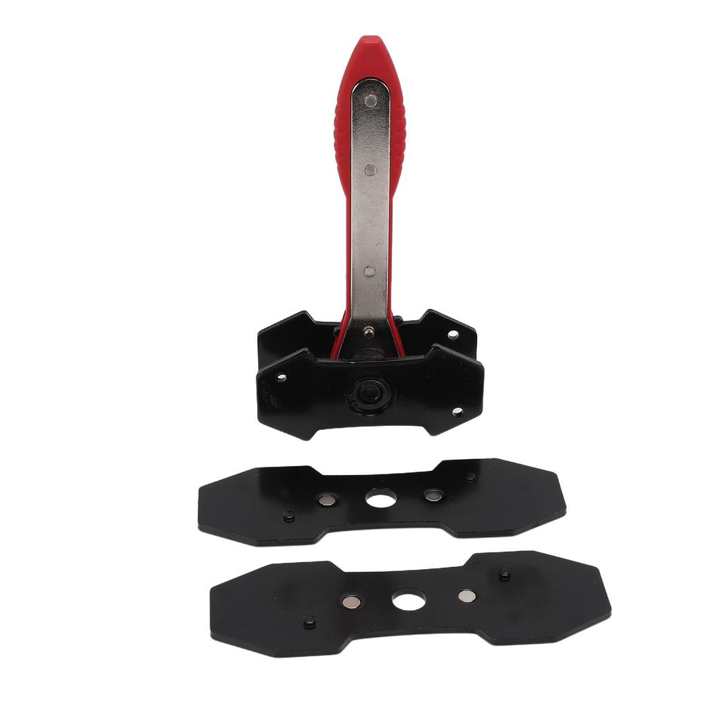 Brake Caliper Compression Tool 360 Degree Swivel Ratcheting Brake Caliper Tool with 2PCS Steel Plates 4PCS Hooks Red