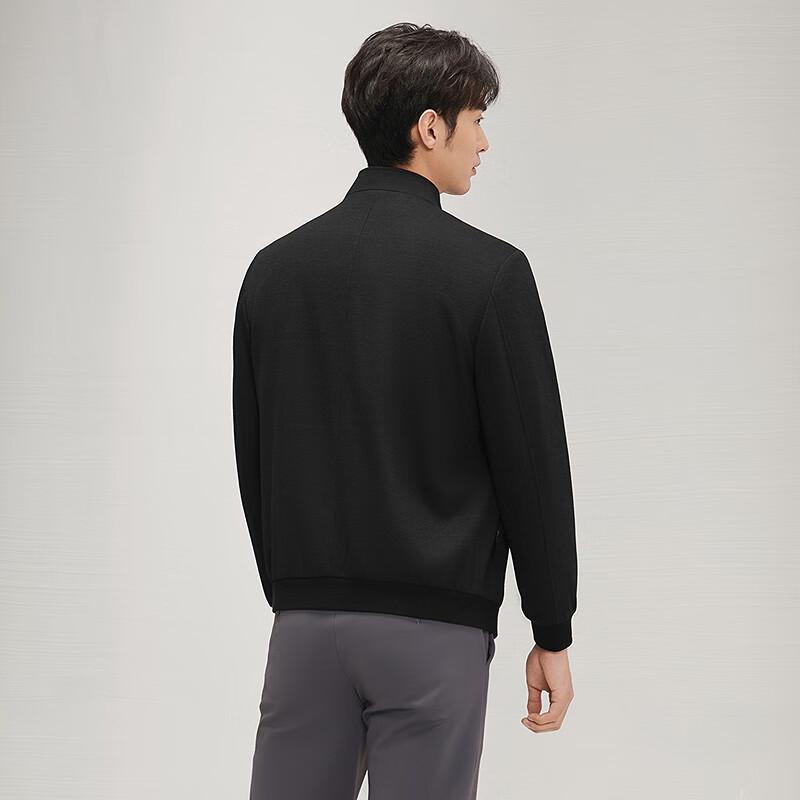 Septwolves Men's Wool Blend Stand Collar Jacket with Detachable Goose Down Liner