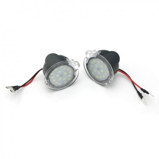 2Pcs LED Side Mirror Puddle Lights Lamp For Ford Edge Fusion Explorer Mustang