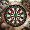 Dartboard Rug - Game Room Decor for Dart Players, Target Design Sports Mat, Unique Gift for Dart Lovers