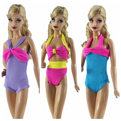 Bunter Bikini für Barbie-Puppenkleidung, Bademode, Monokini, einteiliger Badeanzug für Barbie-Puppenhaus 1/6 Puppen, Zubehör, Kinderspielzeug
