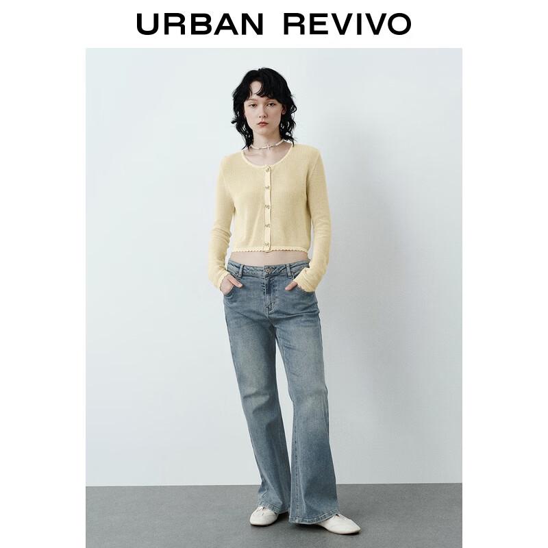 

Женские джинсы UR из выстиранного денима, облегающие, расклешенные от колена 27