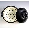 Nagatani Seito Healthy Steamer Pot, Medium, Earthenware Pot, Serves 2-4, Approx. 27cm, Approx. 1800ml, For Direct Heat, Black, AZW-22