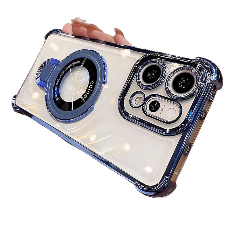 OPPO Reno11Pro Mobile Phone Case Reno11FU Shield Magnetic Suction Bracket Reno11F Anti-drop Protective Case
