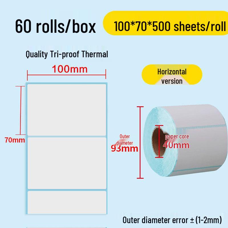 Durable Self-Adhesive Thermal Paper Barcode Labels for Printing 