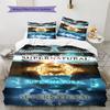 Supernatural Tv Series Poster Pattern Bedding Set Quilt Cover Pillowcase Home Decor Gift (1 * Duvet Cover + 2 * Pillowcase, Withou