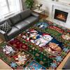 Christmas Printed Square Area Rug Soft Non Slip Floor Carpet For Bedroom Holiday Gift