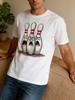 Unisexs Cartoon Scared Bowling Pins T Shirt Funny Sports Graphic Print Short Sleeve Crew Neck Casual Cotton Male Fashion Daily Tee