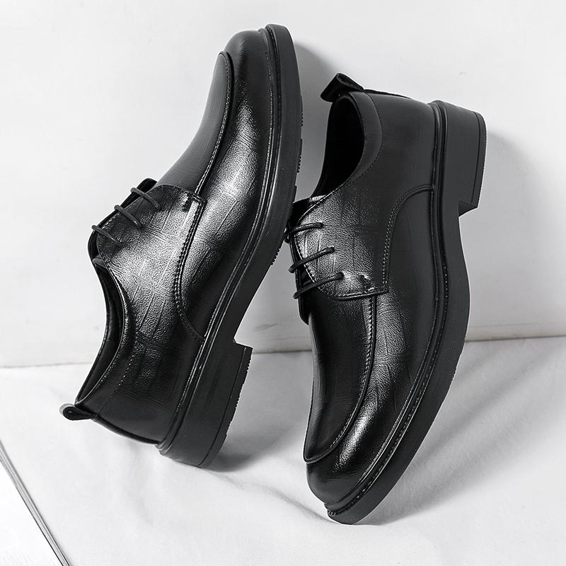 Black Classic Men's Leather Shoes Luxury Design Casual Style Work or Daily Business Office Party Dress Up Groom Wedding Shoes