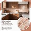 2PCS Vintage PVC Self Adhesive Tile Sticker Oil Proof Brick Print Wall Decal  For Bathroom