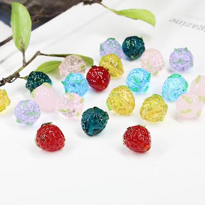 1buc 15x13mm mărgele de cristal glazurat color căpșuni AB margele de sticlă Sapcer multicolore pentru realizarea de bijuterii brățară manuală