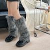 Y2K Faux Fur Fluffy Leg Warmers: Retro Scrunch Socks & Boot Covers for Fall/Winter