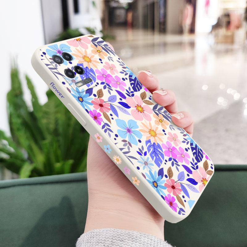 Showy Flowers Phone Case For OPPO A54 A74 A57 A96 A76 A36 A95 A12 A15 A15S A16 A16K A9 A5 2020 Reno 7 7Z 6 5 F9 4G 5G