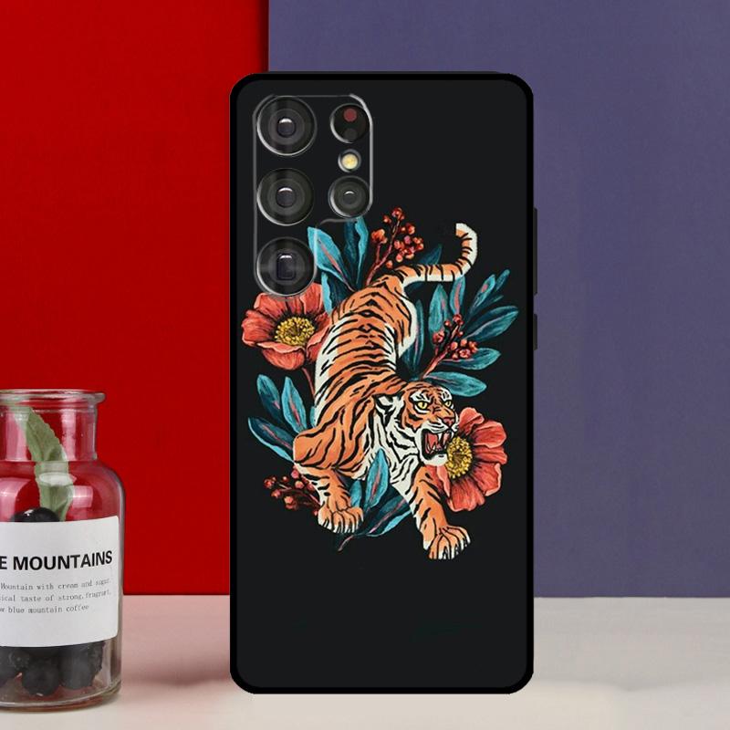 Fashion Animal Tiger Art Funda Case For Samsung Galaxy S25 Ultra S9 S10 S20 S21 FE S22 S23 Plus S24 Ultra Phone Cover