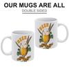 1pc 11oz Ceramic Coffee Mug with Double-Sided Print for Beer Fans, Gift Option