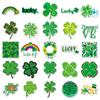 50 Four-Leaf Clover Waterproof Stickers for Suitcases & Laptops - Creative & Trendy Travel Decoration
