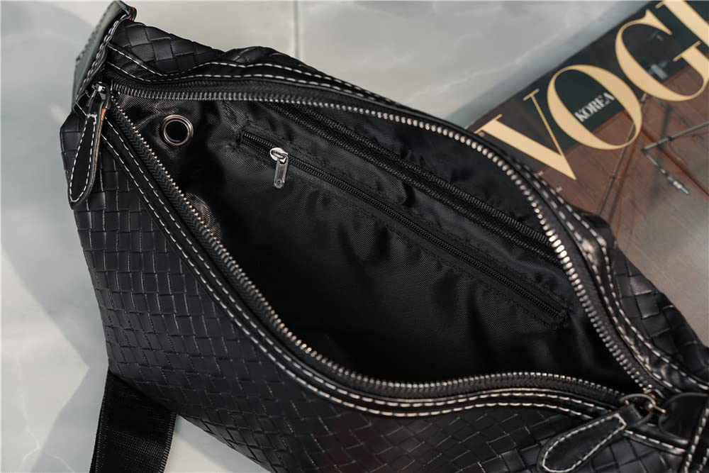 braided waist crossbody shoulder leather body waterproof motorcycle waist motorcycle waist motorcycle waist shoulder American faux leather leather