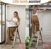 3 Step Ladder, Folding Ladder Stool, Wider Upgraded Non-Slip Treads, Portable Lightweight Ladder for Home and Kitchen, Holds up to 330 Lbs.