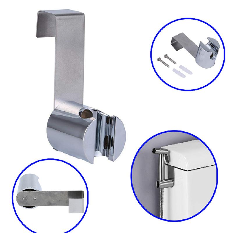 Bidet-Sprühhalter Toiletten-Badezimmer-Aufsatz Edelstahl-Halter Gebürstete Fassung Wandhaken für Handbrause