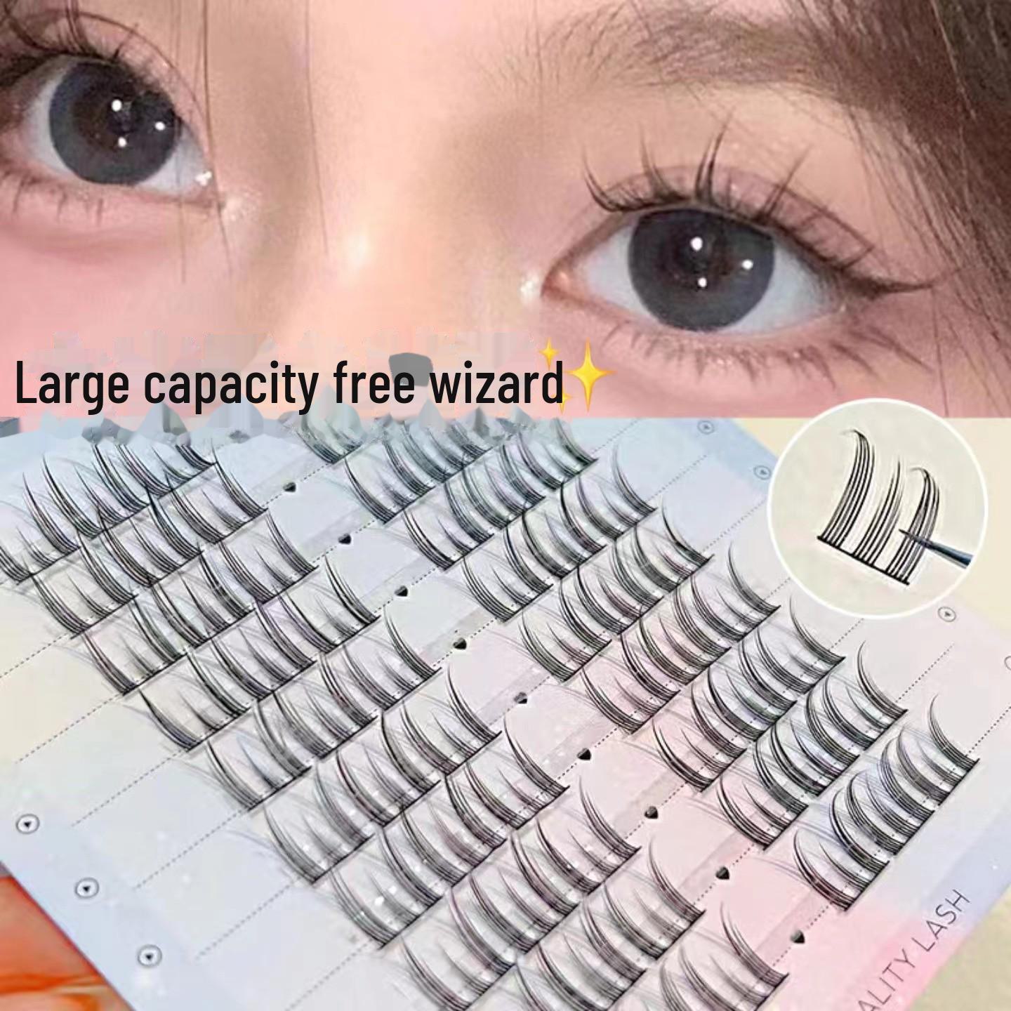 

Натуральные накладные ресницы Mengji Shangpin — 10 рядов объемных одинарных ресниц в дьявольском стиле для создания образа Барби из комиксов.