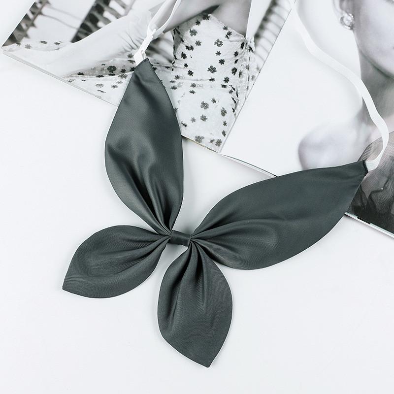 Solid Color Rabbit Ear Shape Butterfly Bow Tie Student Uniform Accessories