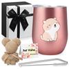 Cute Dog Tumbler, a Popular Gift for Women, Men, Mothers, Sisters, Wives, and Female Friends. Keeps Food Warm or Cold with This Practical Dog Tumbler.