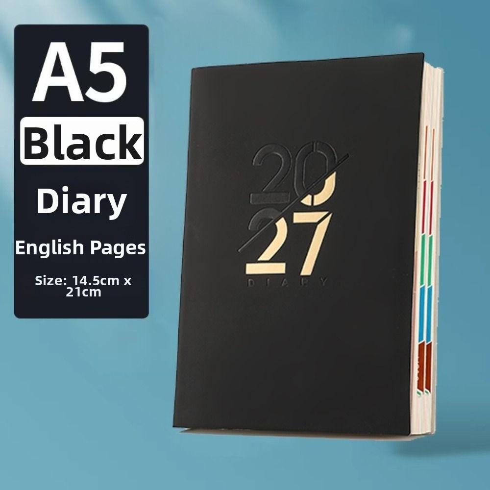 12 Months A5 Agenda Planning Notebook English To-do List Notebook  School Office Supplies