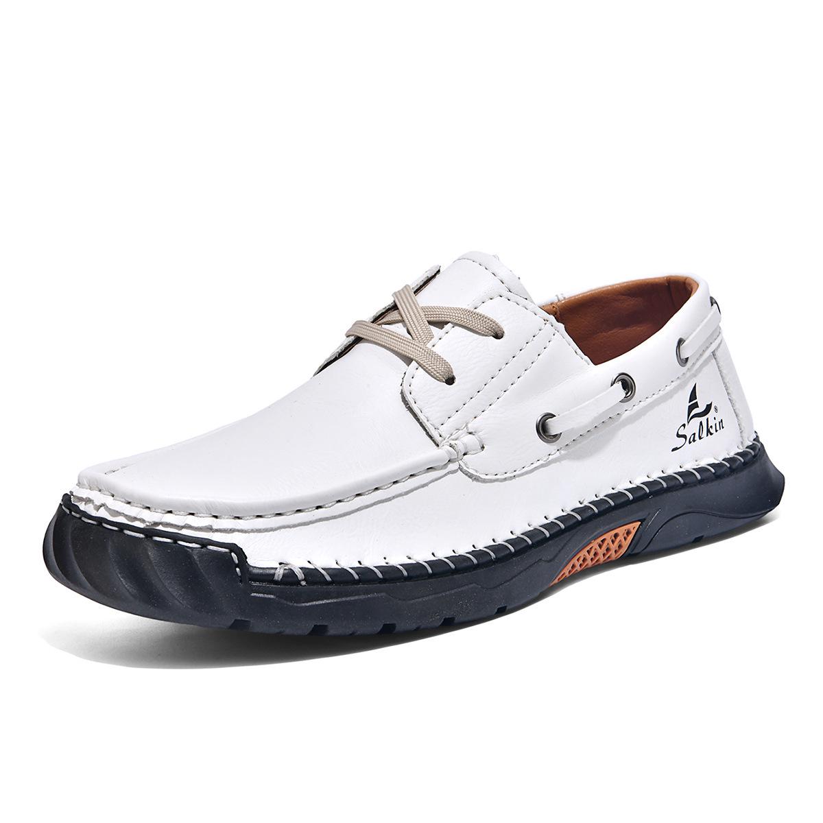 2026 Bestselling Plus Size Men s Spring Casual Leather Low-Top Loafers 46